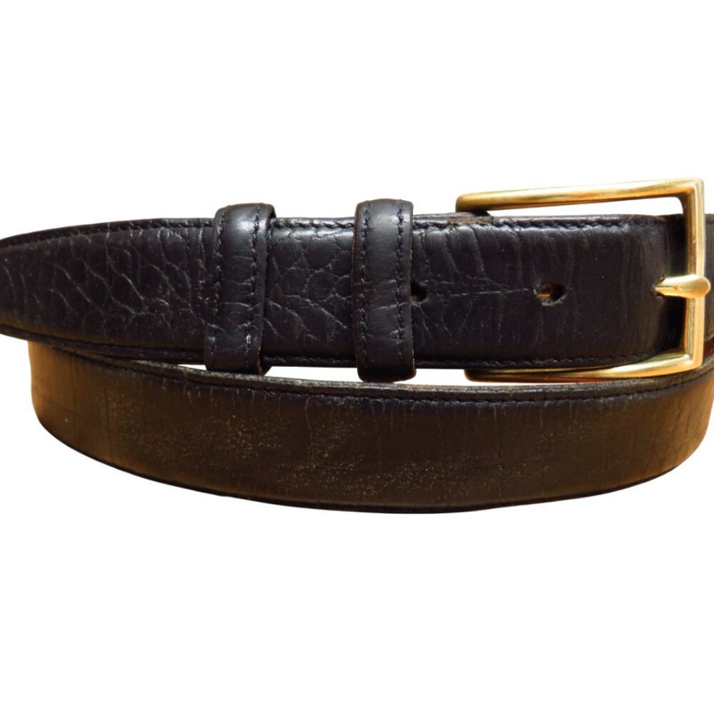 Vintage Made in USA Tropical Croc Black Leather Crocodile Print